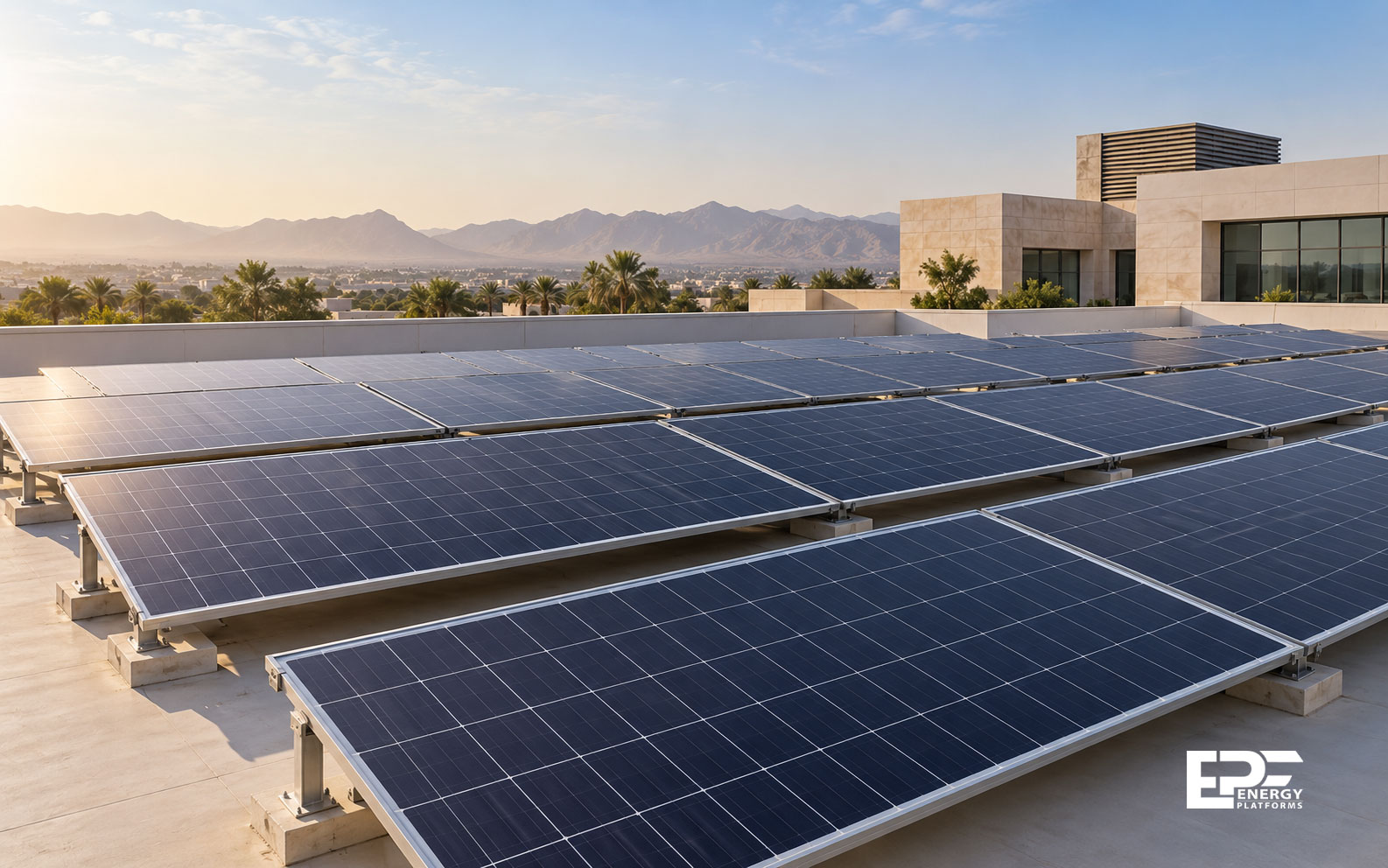 Illustrative commercial rooftop solar photovoltaic system