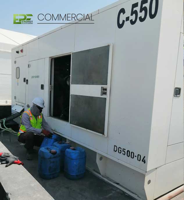 Leroy Somer C550 diesel generator white enclosure