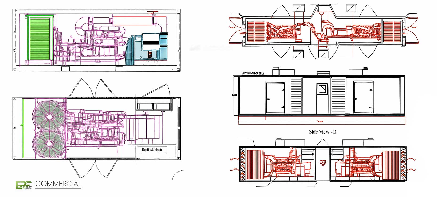 Containerized generator packages
